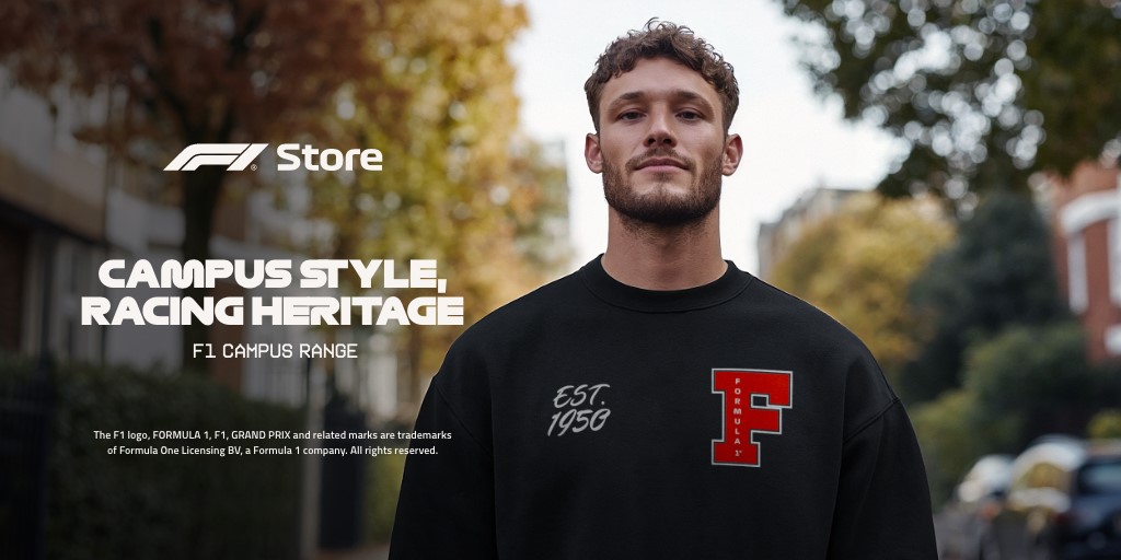 F1 Store graphic hoodie from the campus range